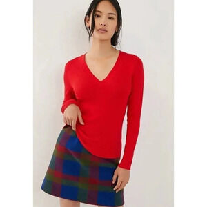 Anthropologie Maeve Thea V-Neck Sweater